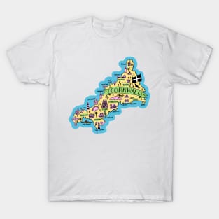 Cornwall Map T-Shirt